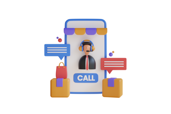Contact 3D illustration